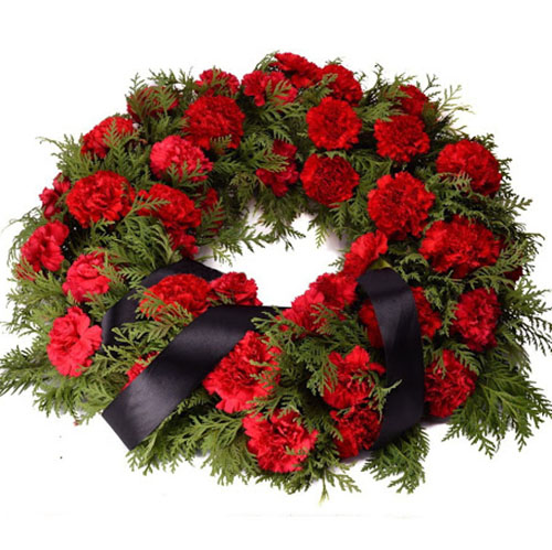 вінок з живих квітів